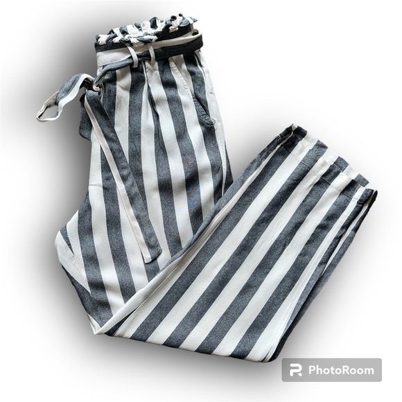 Paper Bag Striped Pants - Picture 4 of 7